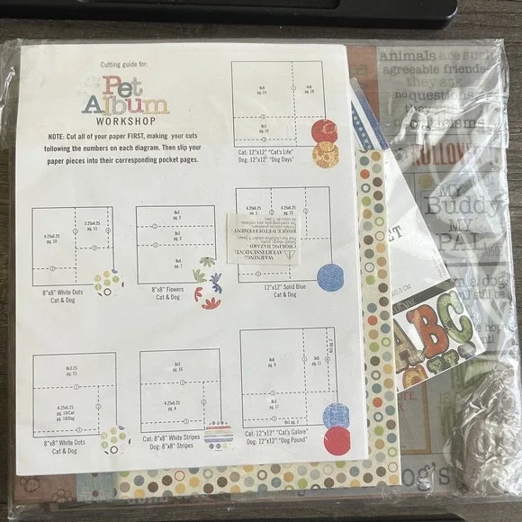 8x8 Deja Views Dog Days Scrapbook Album Kit Paper Stickers Pet Memory Book DIY - Picture 2 of 8